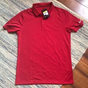 DRI-FIT Nike red Golf shirt sm